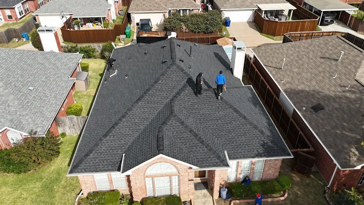 Slate & Tile Roof Repair work in progress on a Olivehurst property